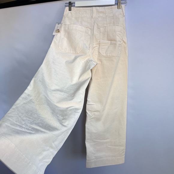 NWT Anthropologie Maeve The Colette Cropped Wide-Leg Corduroy Pants - Picture 8 of 16